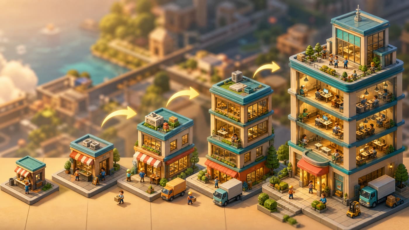 Tiny Tycoon — Idle Tycoon concept key art