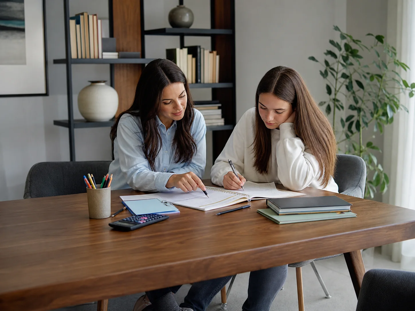 Students in a tutoring session